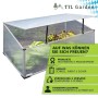 TTL Garden Frühbeet-Aufsatz aus Aluminium für Hochbeete, mit Polycarbonatplatten. Ideal für die Pflanzenanzucht.