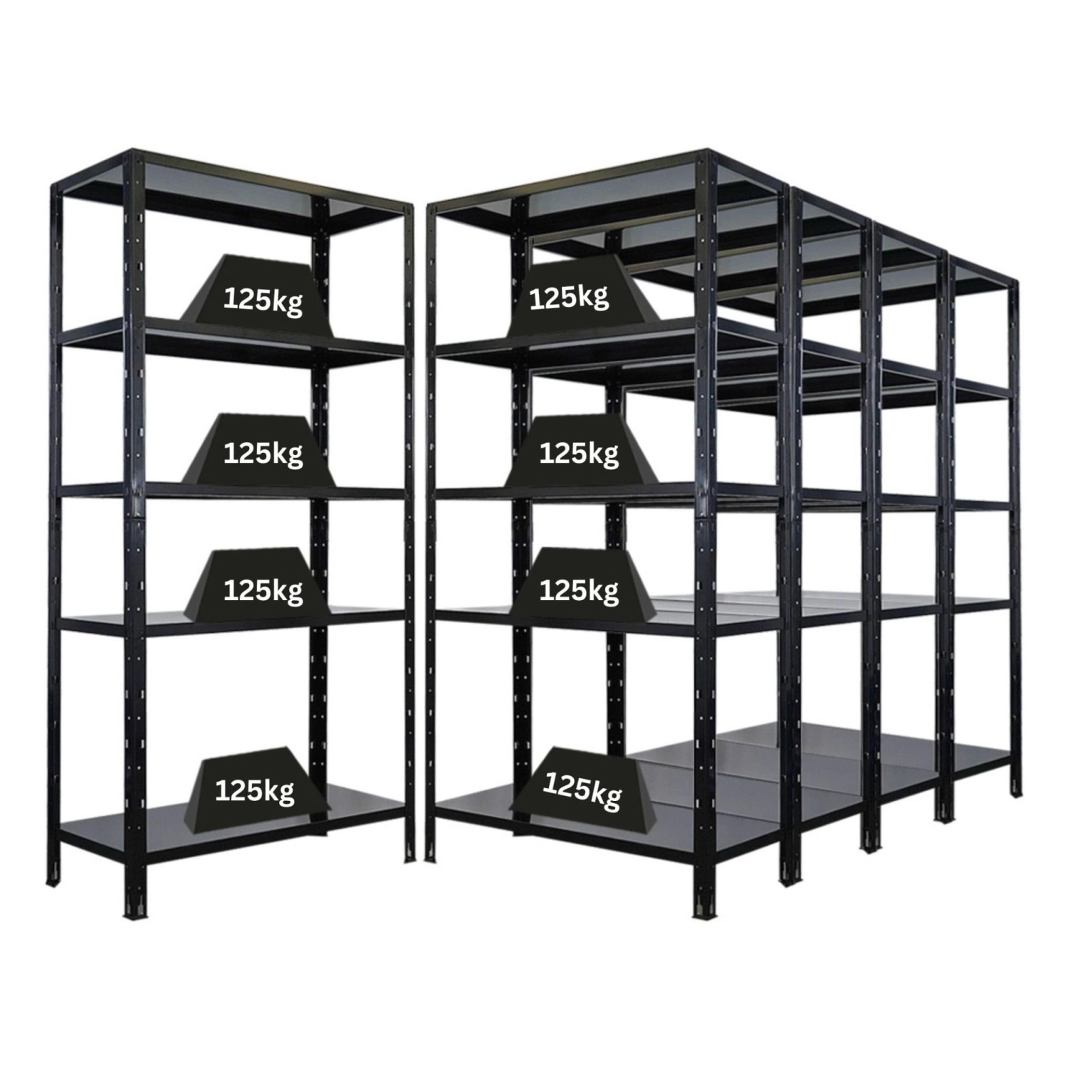 PROREGAL Mega Deal 5x Schwerlastregal Ares HxBxT 180x90x40cm Fachlast 125 k günstig online kaufen