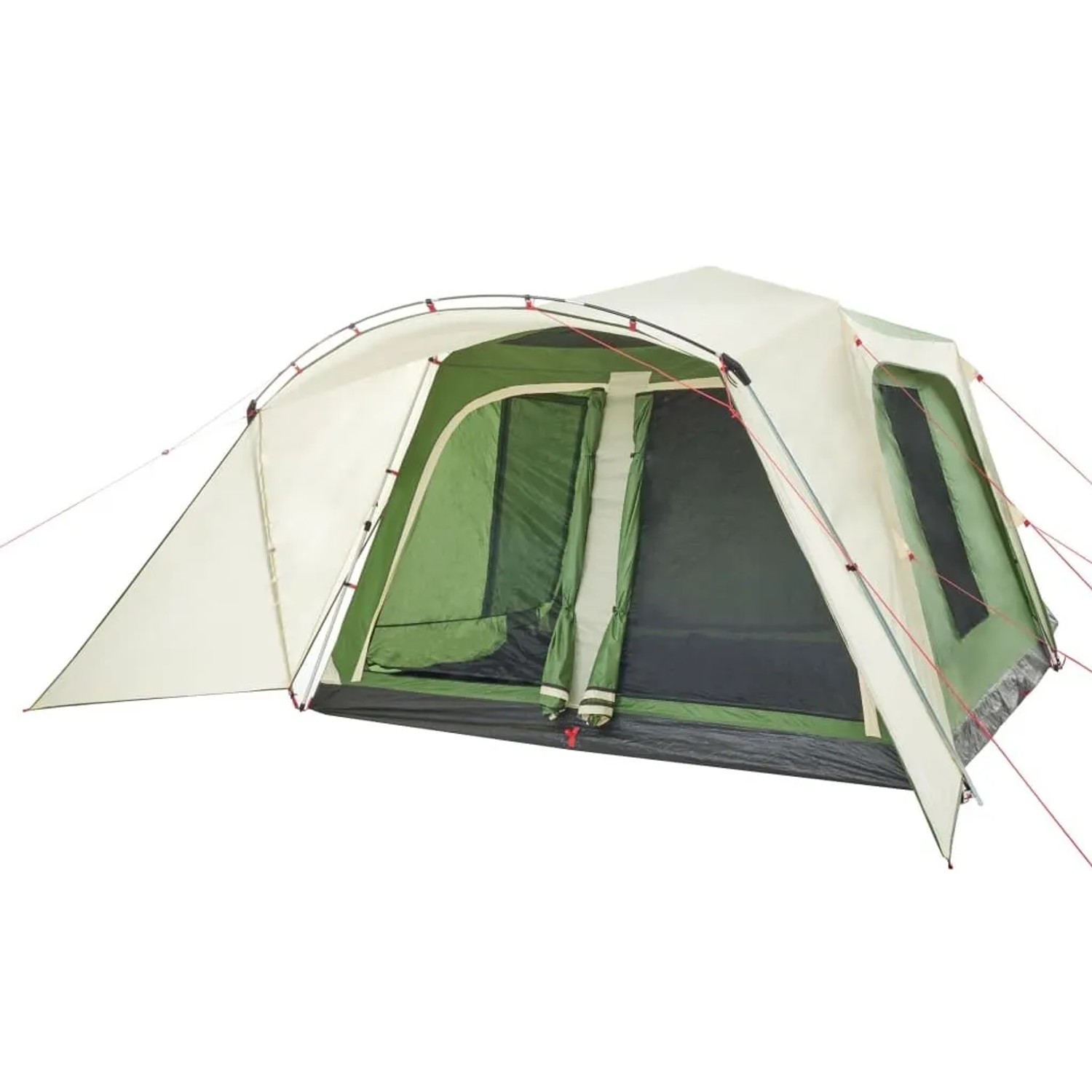 vidaXL Familienzelt mit Vorzelt 9 Personen Grün Quick Release 4004213
