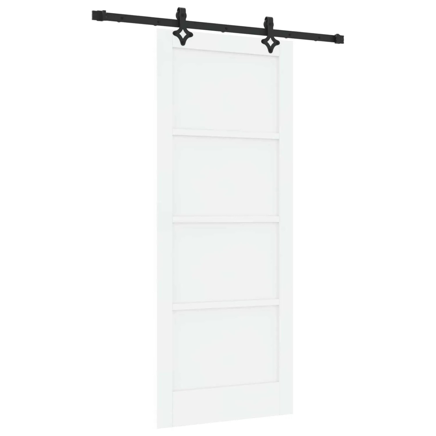vidaXL Schiebetür ORKDAL Weiß 83 x 202 cm Massives Kiefernholz 3445542