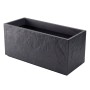 BigDean Pflanzkübel Groß Außen ca. 100cm Schiefer Optik Blumentopf mit Wasserspeicher Winterfest Doppelwandig Rechteckig