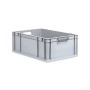 Graue PROREGAL Eurobox NextGen, 44 Liter, mit Griffmulden. Ideal zur Aufbewahrung und Lagerung.