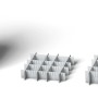 Eurobox-System Abtrenner in verschiedenen Größen, weiß, zur Unterteilung von Aufbewahrungsboxen.