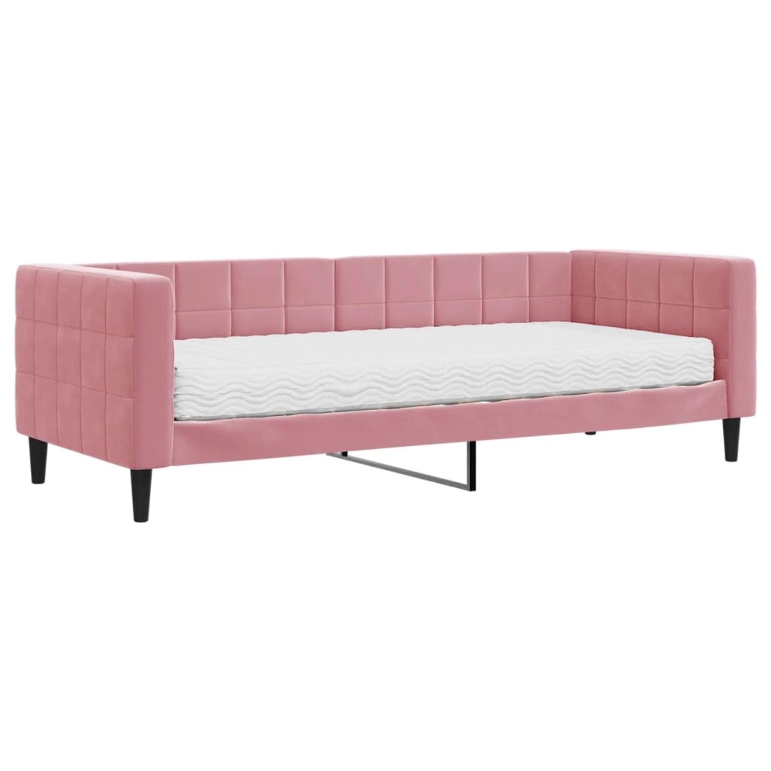 vidaXL Gästebett Gästebett Tagesbett mit Matratze Rosa 80x200 cm Samt Bett günstig online kaufen