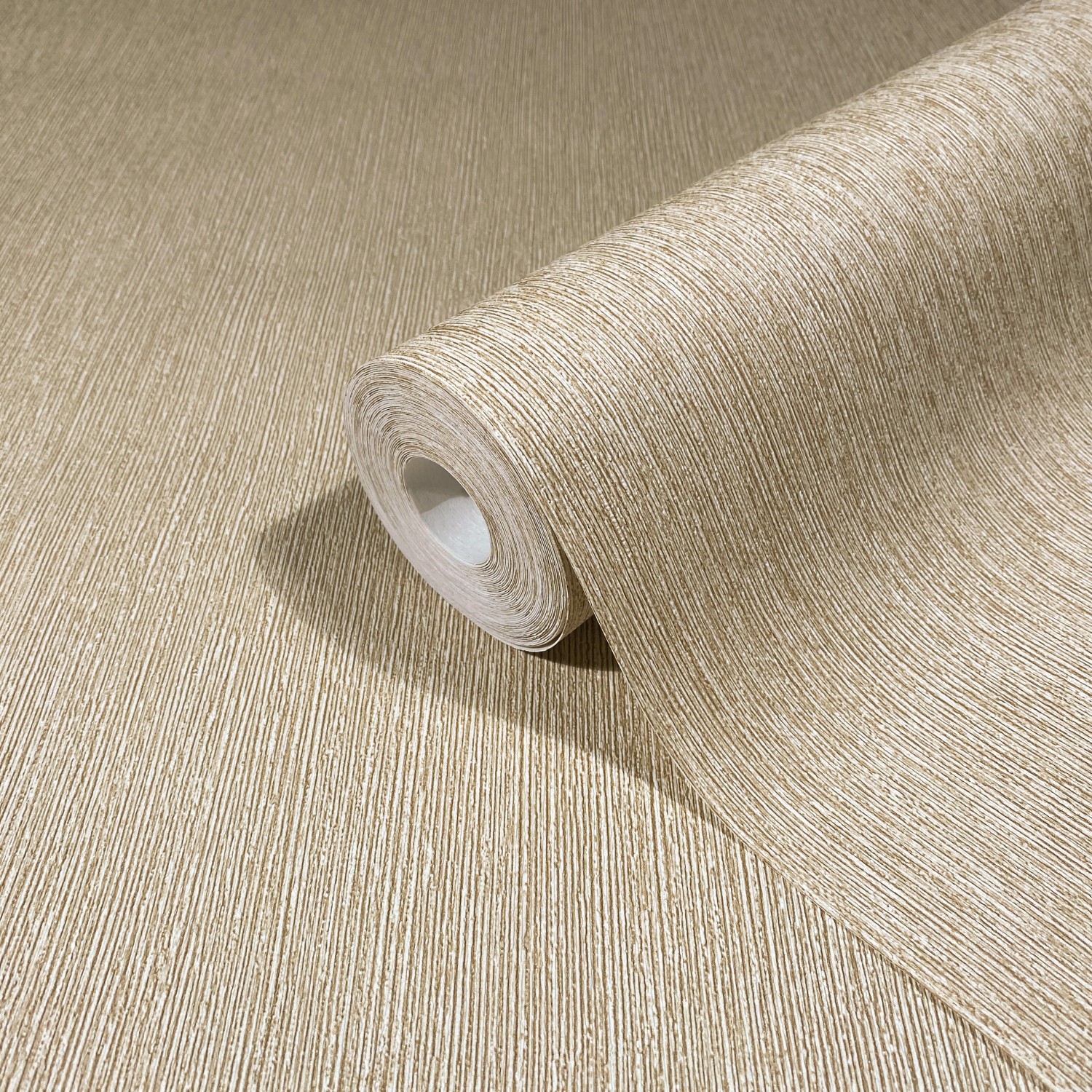 Marburg Vliestapete Uni Feine Linien Modern 10,05 m x 0,53 m Beige-Braun günstig online kaufen