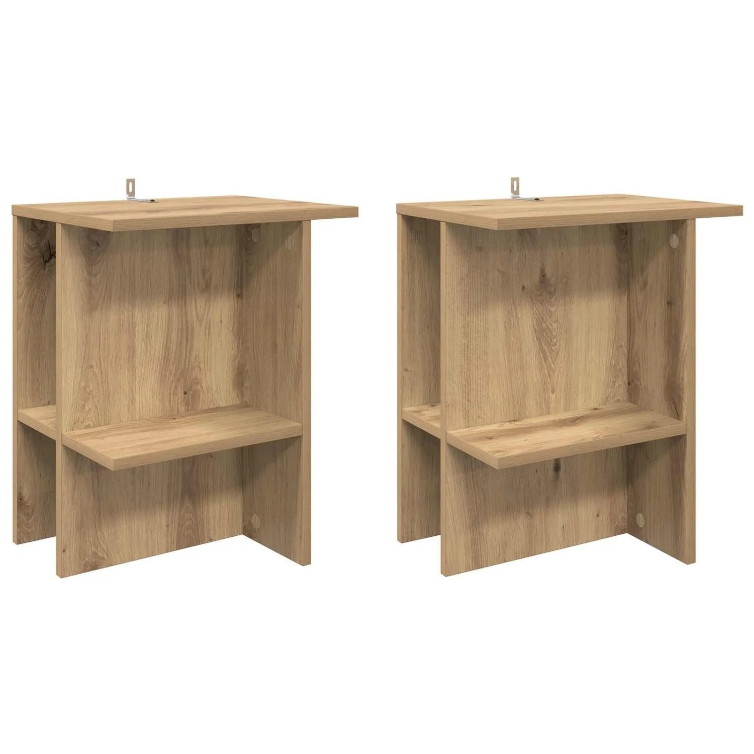 vidaXL Couchtisch 2 Stk Artisan-Eiche 40 x 30 x 49 cm Holzwerkstoff 8001078