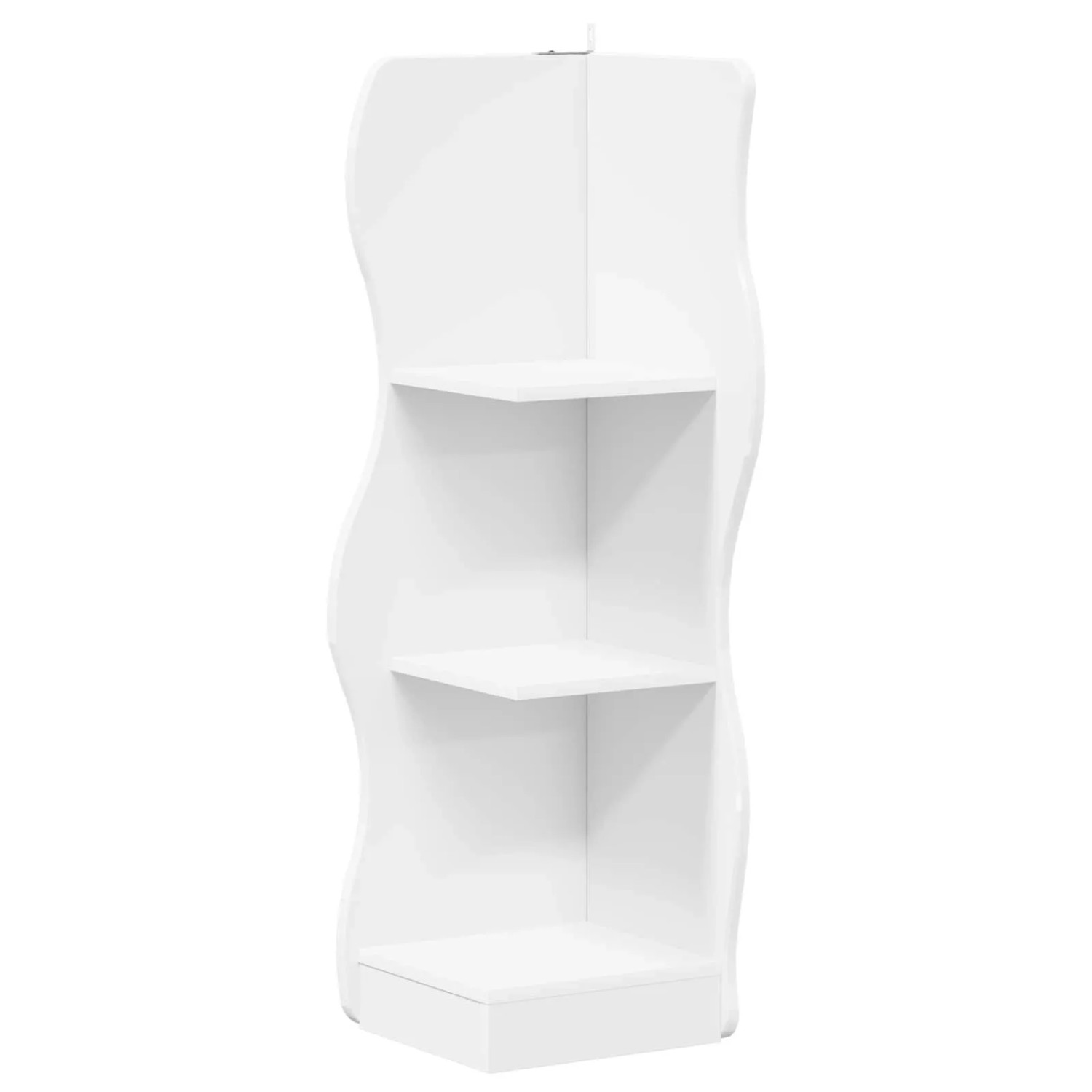 vidaXL Eckregal mit Regal Weiß 34 x 33 x 102 cm Holzwerkstoff 899936