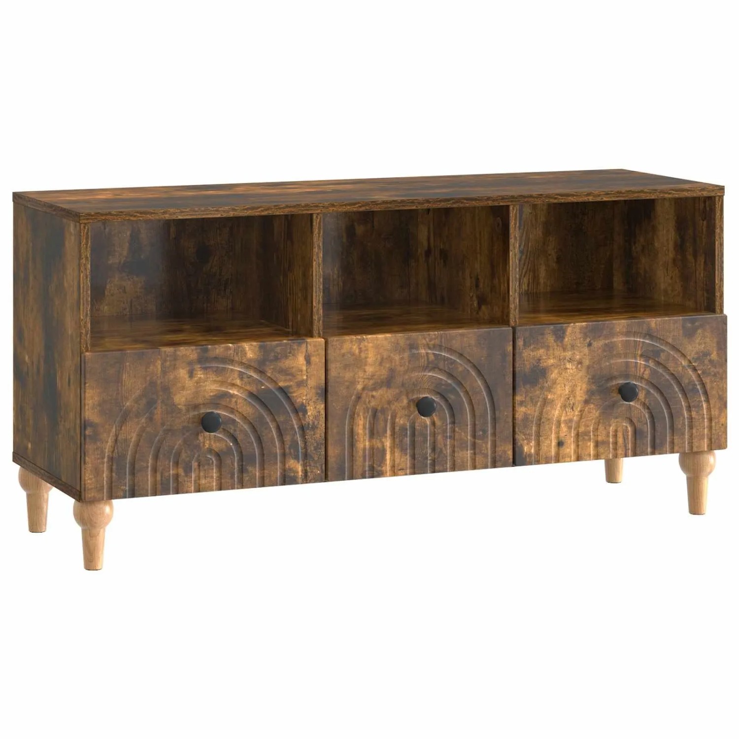 vidaXL TV-Schränk Geräucherte Eiche 102 x 34,5 x 50 cm Holzwerkstoff 894220