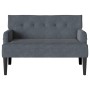 vidaXL Chesterfield Bank Dunkelgrau 112 x 65,5 x 75 cm Samt 42019287_4