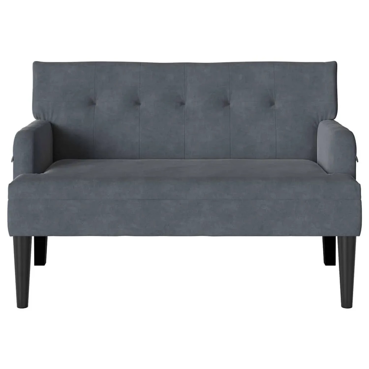 vidaXL Chesterfield Bank Dunkelgrau 112 x 65,5 x 75 cm Samt 42019287_4
