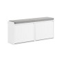 SoBuy Schuhbank Schmal mit 2 Klappen Garderobenbank mit Sitzkissen FSR98-XL-W