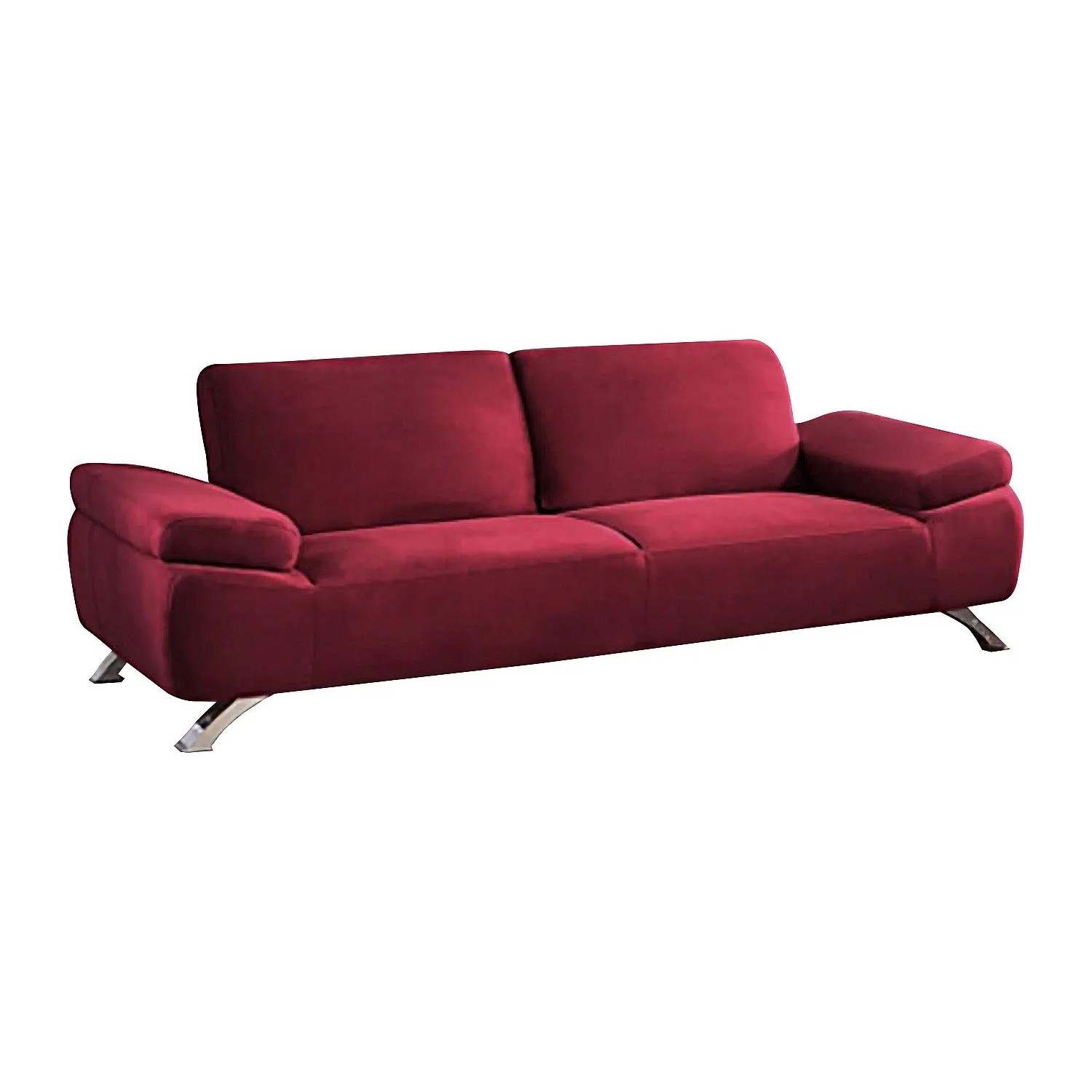 Vente-unique Sofa Ohne Schlafmöglichkeit Polka Rot 220 cm