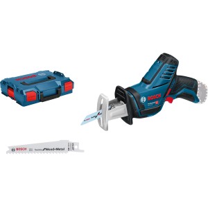 Bosch Professional Akku-Säbelsäge GSA 12 V-14 Solo mit L-Boxx und Sägeblatt.