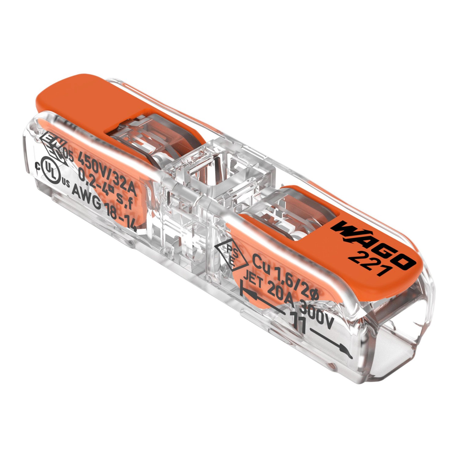 Wago Durchgangsverbinder Transparent Ø 0,2 mm² - 4 mm² 10 Stück