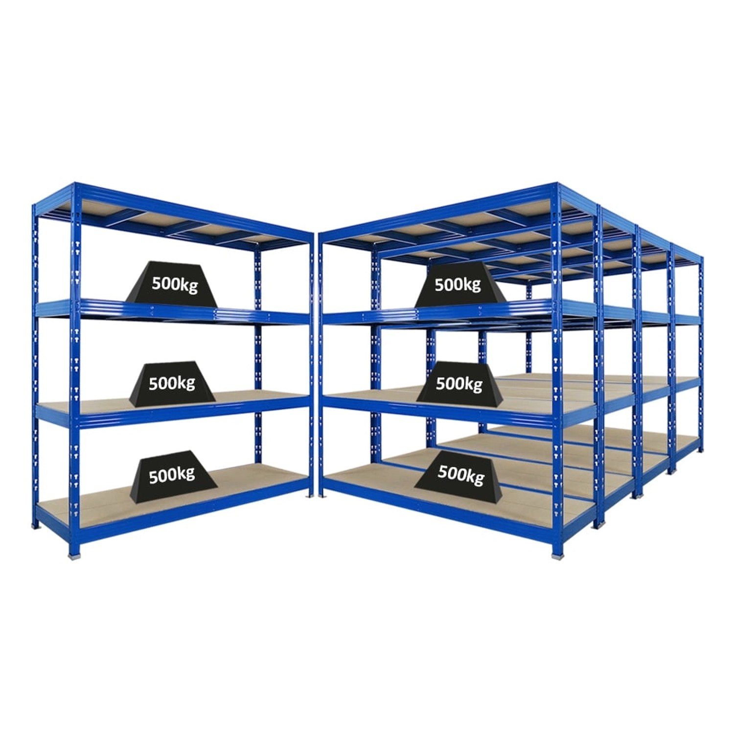PROREGAL Mega Deal 5x Profi Schwerlastregal Rhino HxBxT 200x200x60cm 4 Span günstig online kaufen