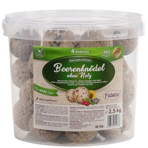 Eimer Fidelio Beerenknödel ohne Netz, 30 Stück Wildvogelfutter.