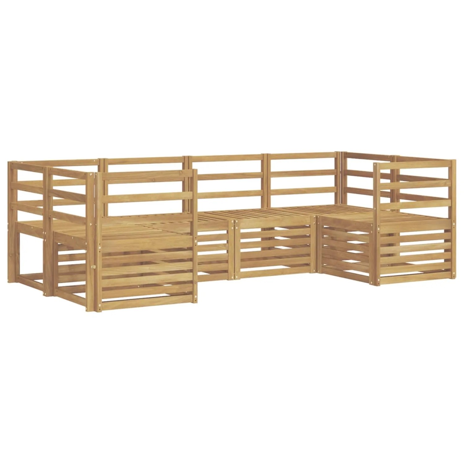 vidaXL Outdoor-Sofagarnitur 6-Tlg Weiß 245 x 126,5 x 73 cm 3392374