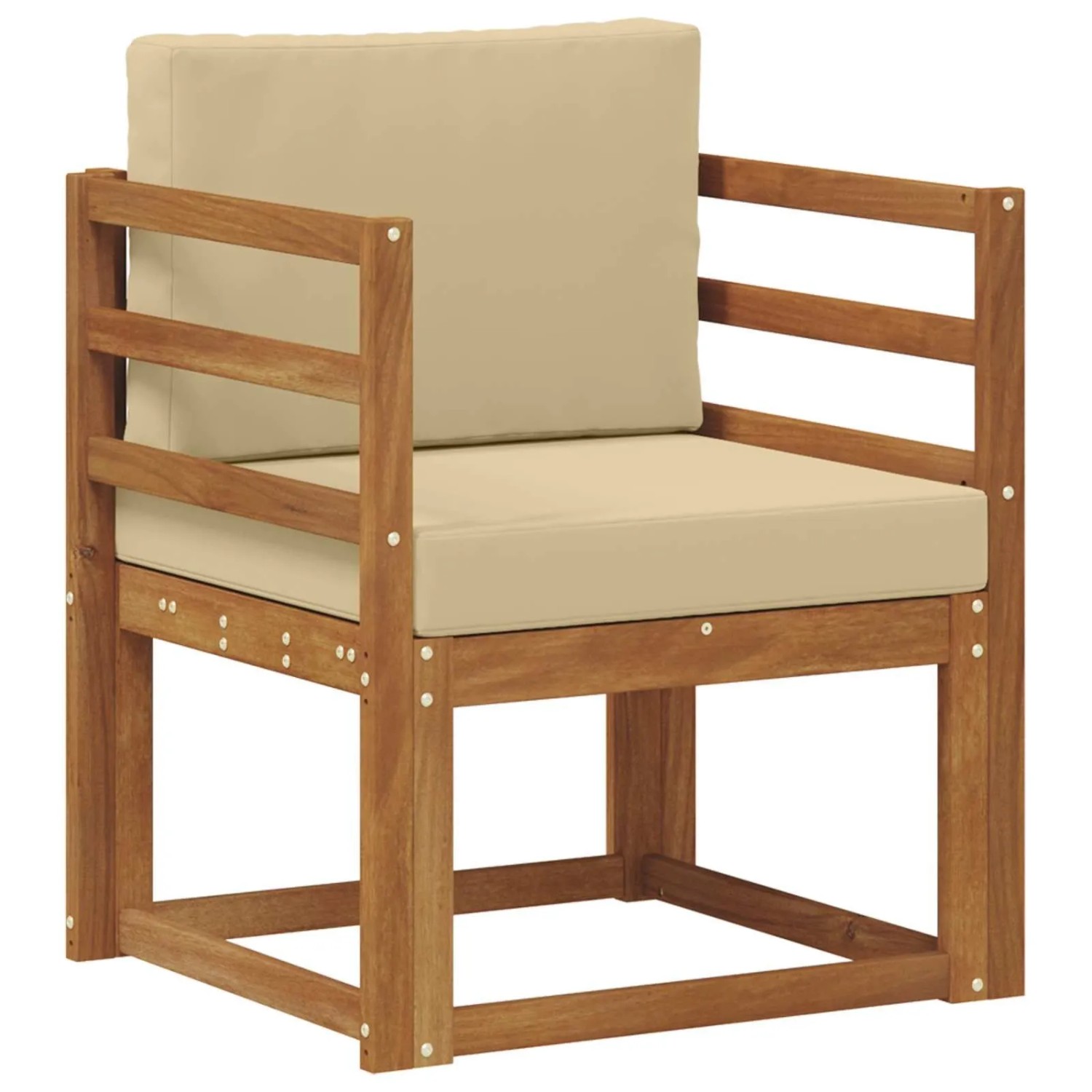vidaXL Outdoor-Sofagarnitur Massives Akazienholz und Polyester 3436220