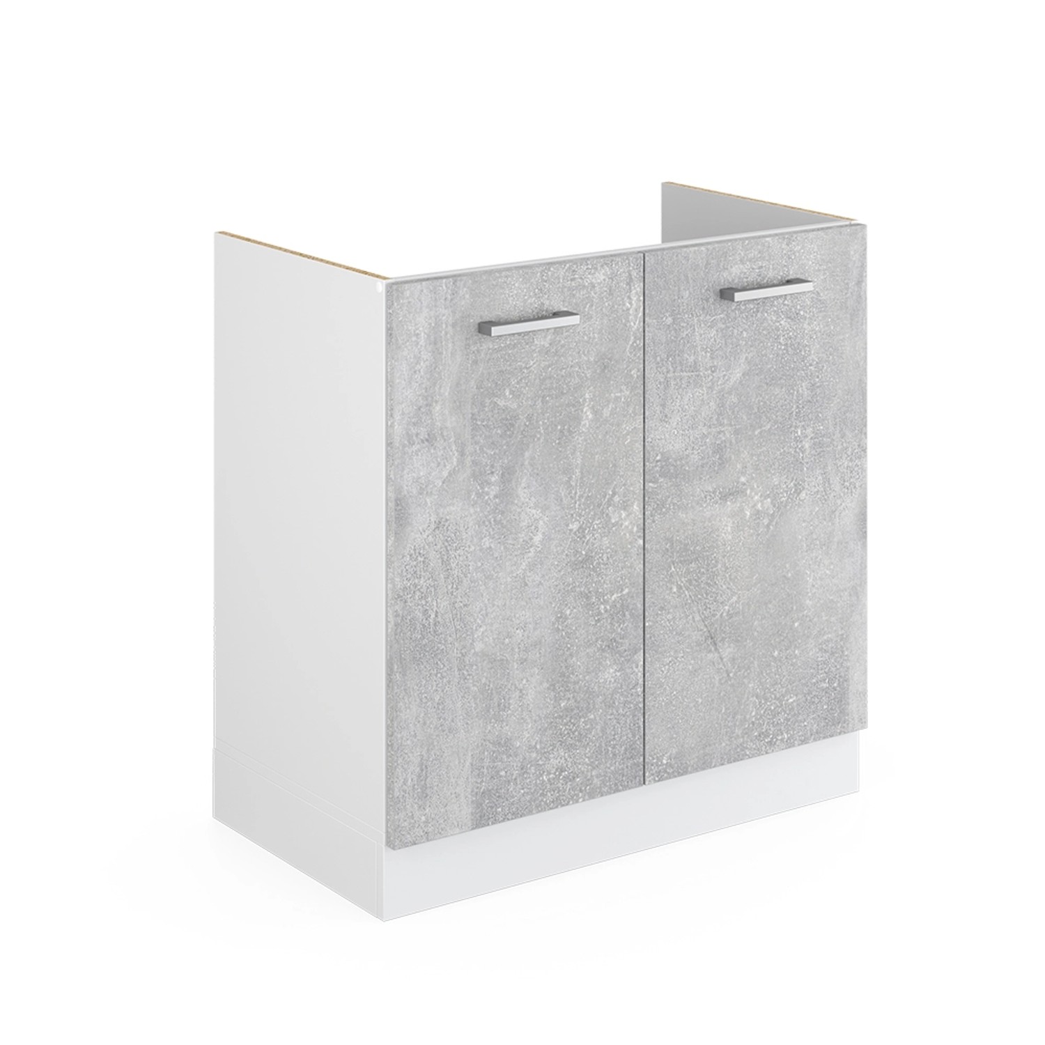 Vicco Unterschrank R-Line, Beton/Weiß, 80 cm ohne Arbeitsplatte günstig online kaufen