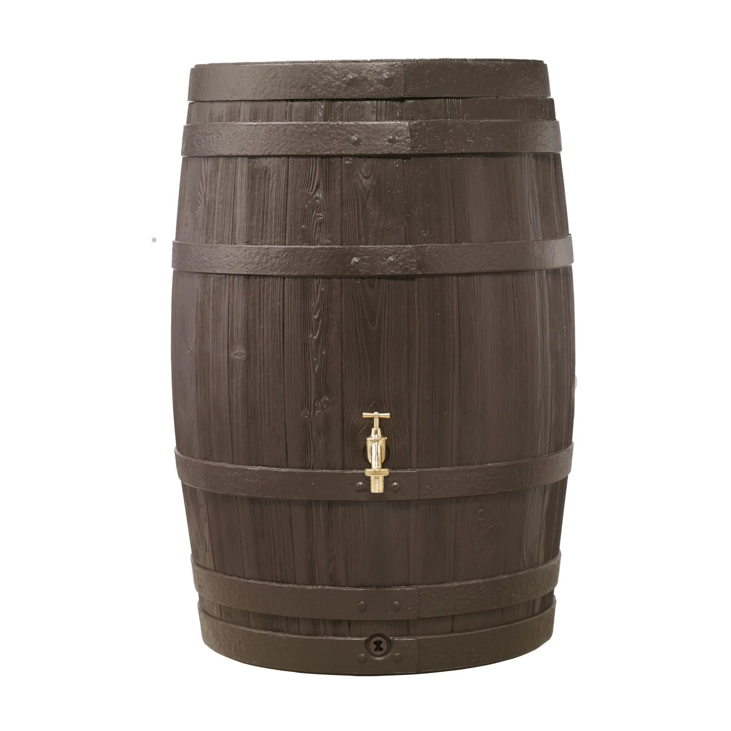 Garantia Regentonne Barrica, 260 l, dunkelbraun, in Holzfassoptik mit Auslaufhahn.