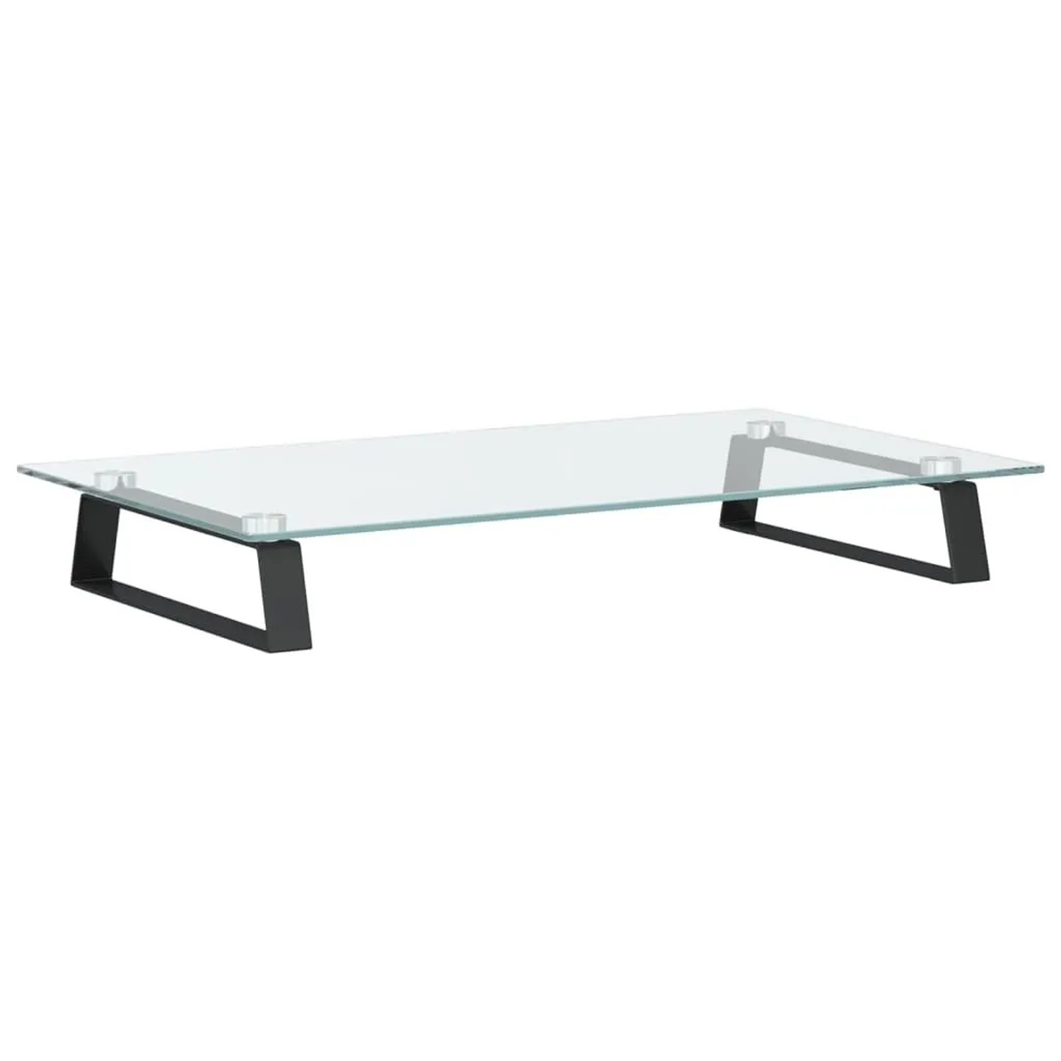 vidaXL Monitorständer Schwarz 60x35x8 cm Hartglas und Metall 374228