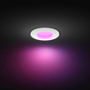 Philips Hue LED-Einbauleuchte Slim White & Color Ambiance Ø 9 cm Weiß 3 Stück