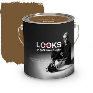 Dose LOOKS by Wolfgang Joop Wandfarbe Camel Gold, ein warmer Goldton für Innenräume.