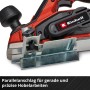 Einhell Akku-Hobel TE-PL 18/82 Li Solo mit Parallelanschlag für präzise Hobelarbeiten.