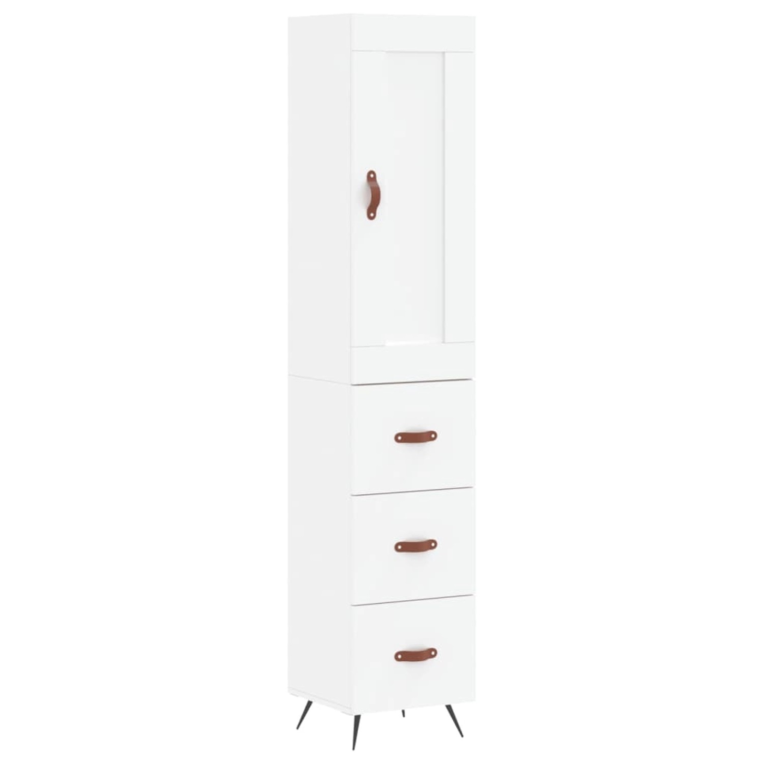 vidaXL Highboard Weiß 34,5x34x180 cm Holzwerkstoff 3200169 günstig online kaufen