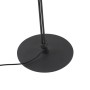 Detailaufnahme der schwarzen Lucande Stehlampe Caelia aus Metall, Design-Stehlampe.