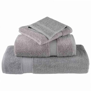 vidaXL Waschlappen SOLUND Grau Baumwolle 137298