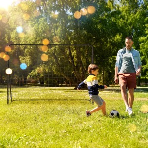 Relaxdays Fußballtor Stahl Schwarz mit Torwand 153 cm x 217 cm x 75 cm 5,1 kg