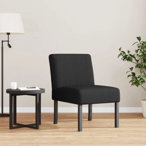 Schwarzer vidaXL Polsterstuhl aus Stoff, ein moderner Loungesessel für Wohnzimmer und mehr.