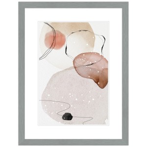 Moderner Bilderrahmen in Hellgrau, 40x50 cm, aus Massivholz. Ideal für Fotos und Kunstdrucke.