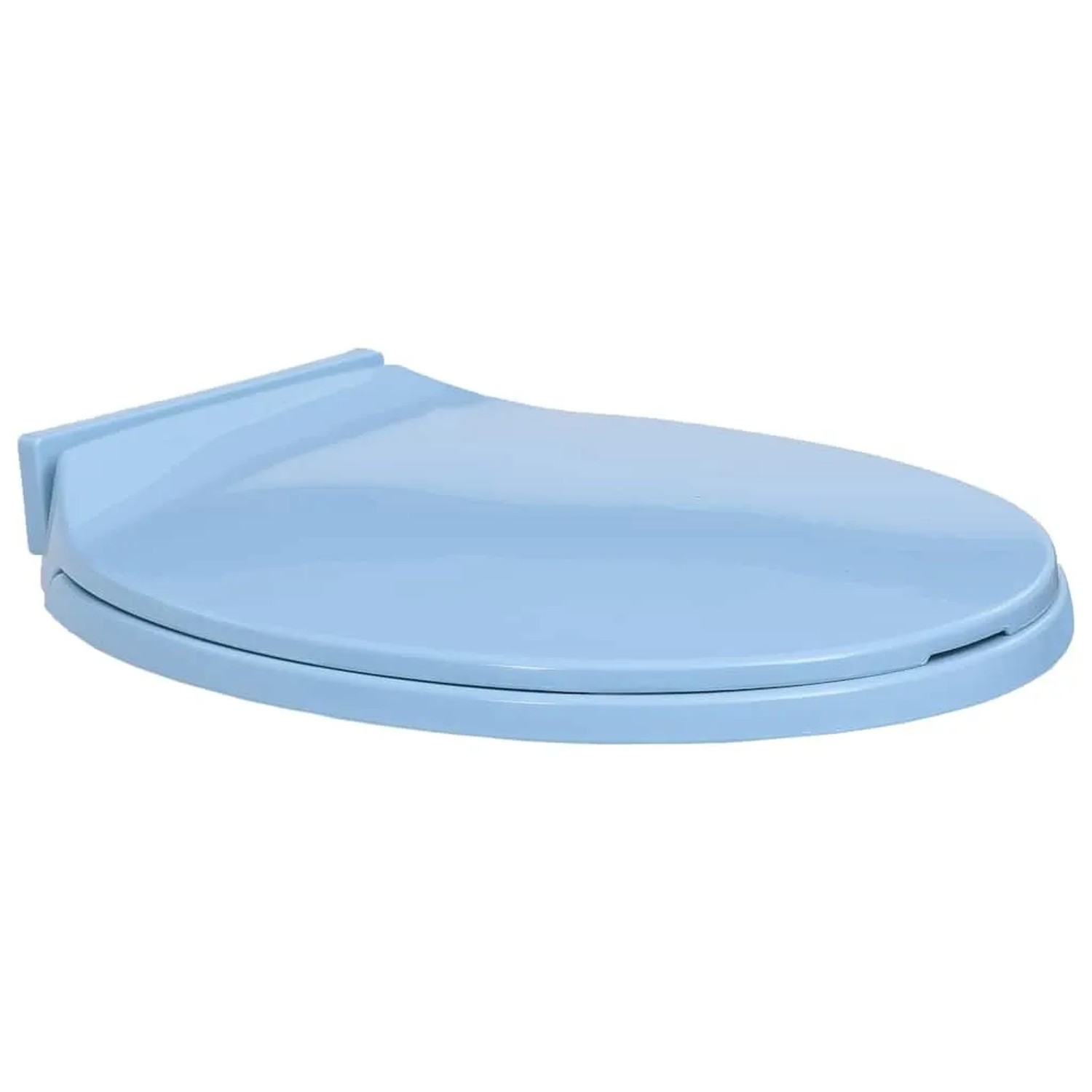 vidaXL Toilettensitz mit Absenkautomatik Blau Oval 145822