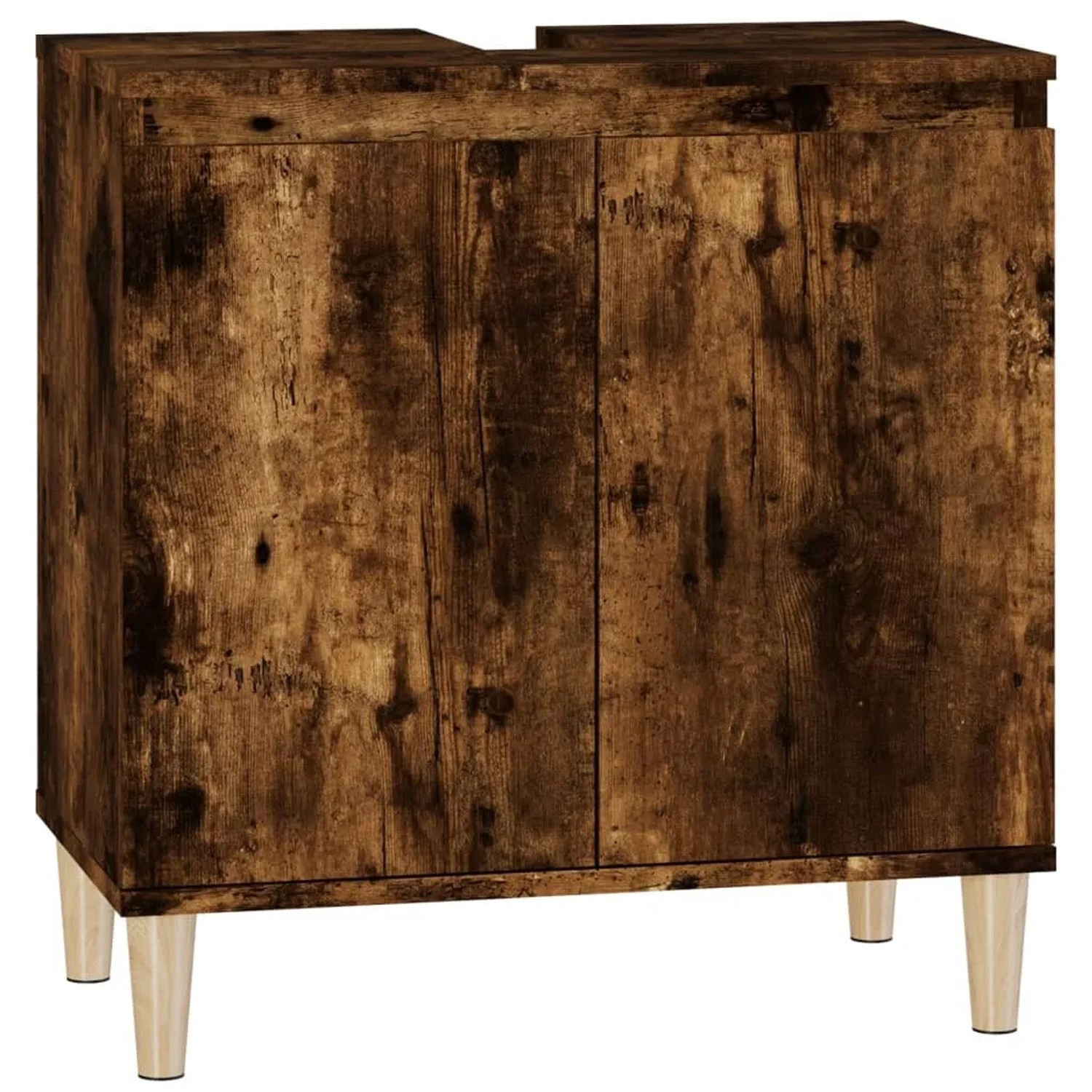 vidaXL Waschbeckenunterschrank Räuchereiche 58x33x60 cm Holzwerkstoff 821257