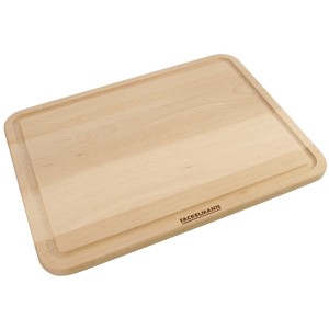 Fackelmann Schneidebrett aus Buchenholz, 30x23cm, mit Saftrille. Ideal zum Schneiden und Anrichten.