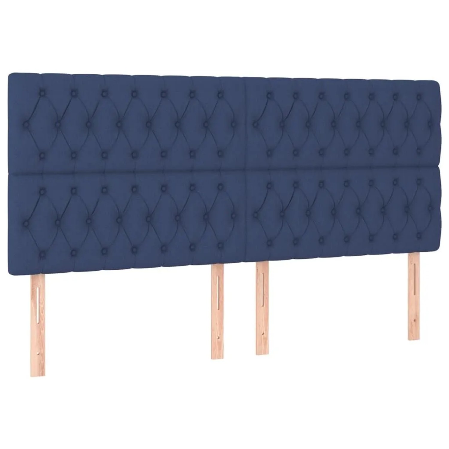 vidaXL Kopfteil Blau 180x7x118/128 cm Stoff 3116688