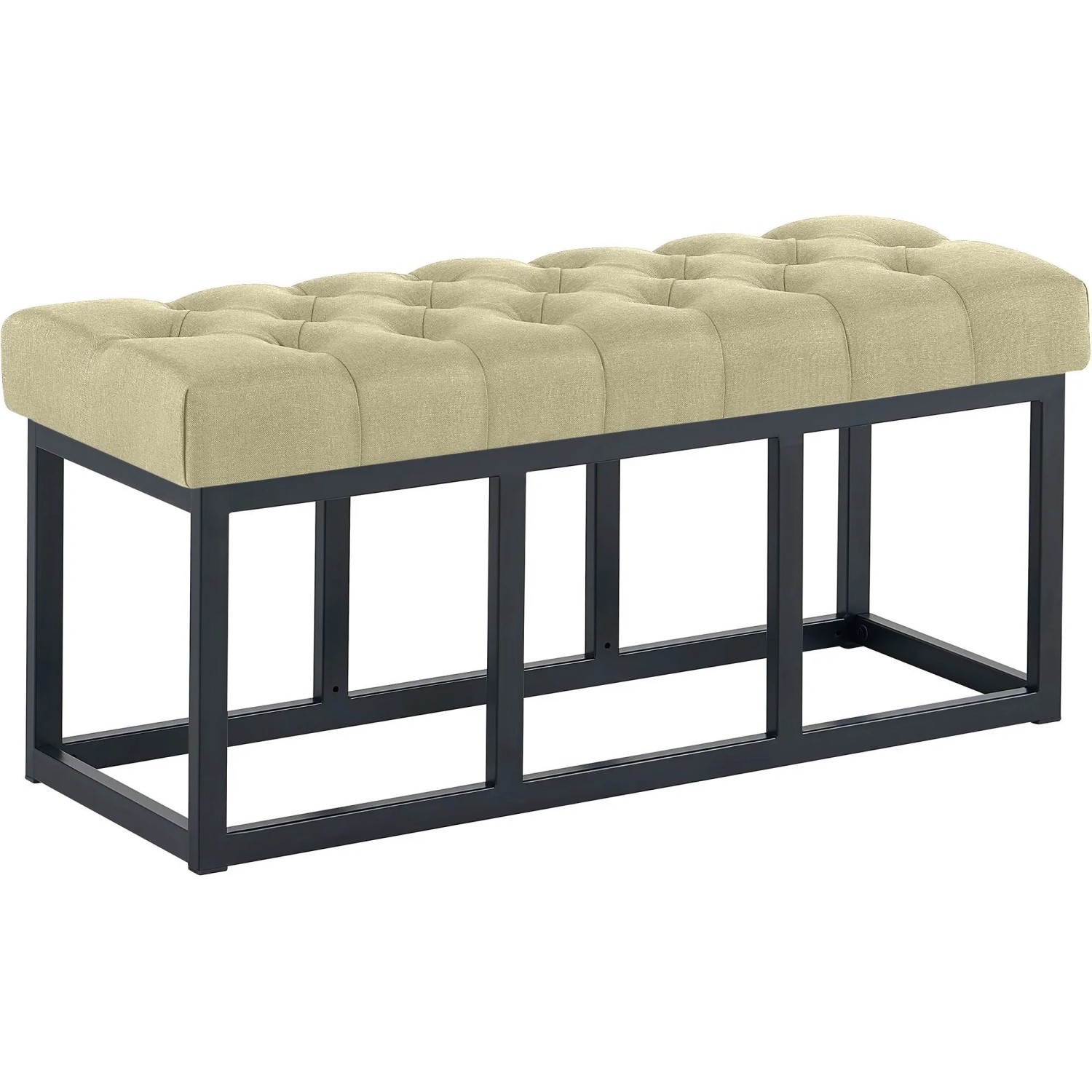 CLP Sitzbank Amun Stoff Schwarz taupe/100 cm