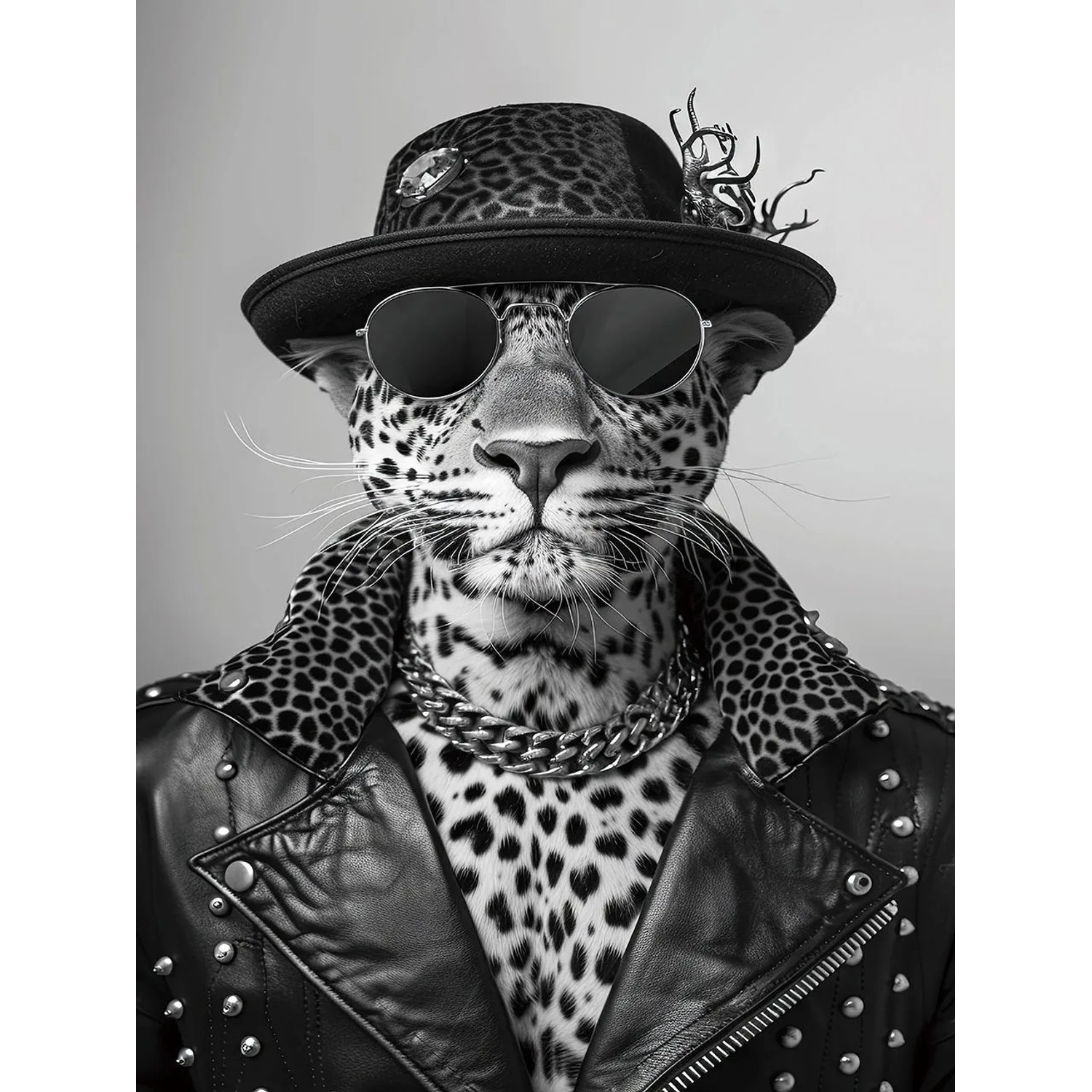 Art Universe Glasbilder Leo Hipster 60 x 80 cm