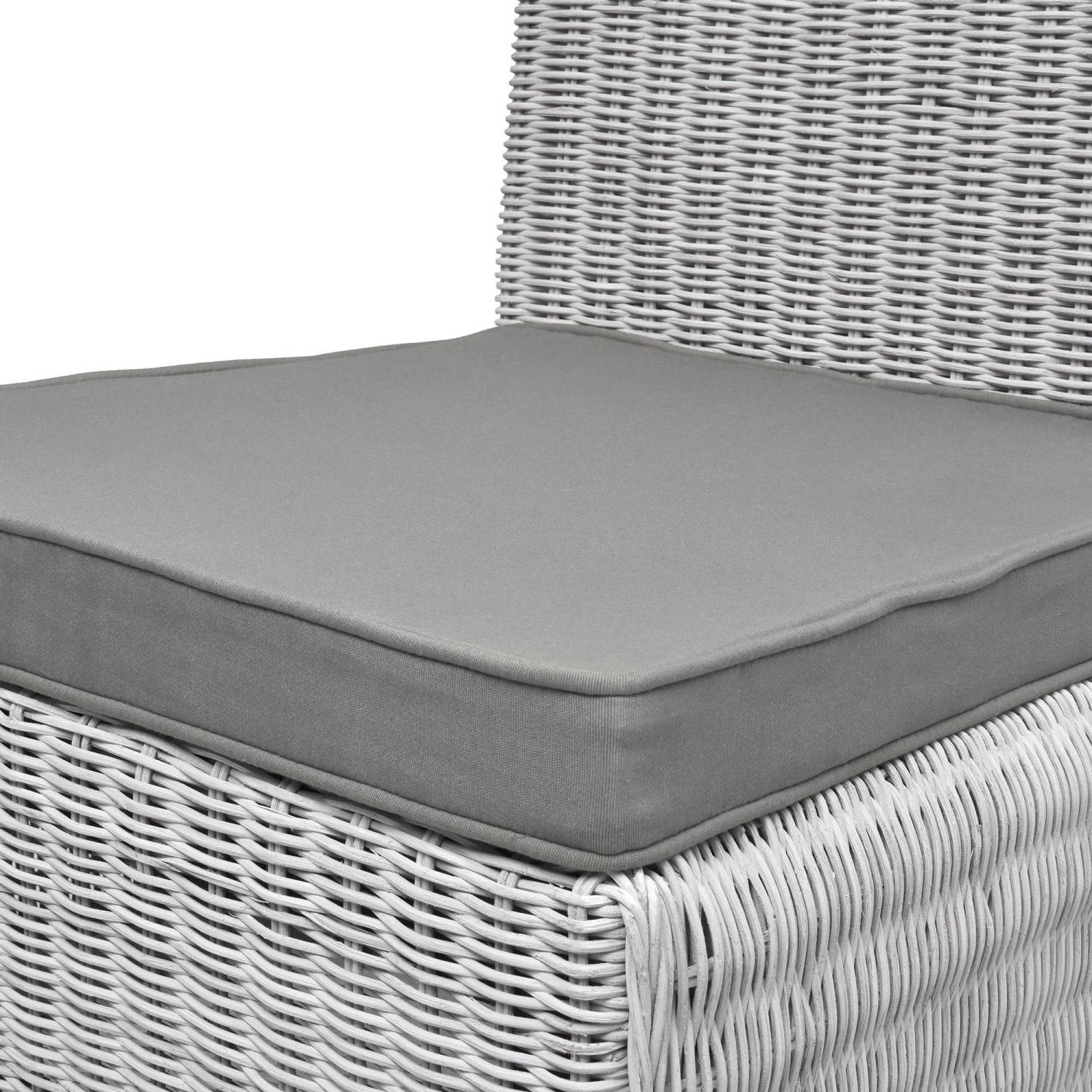 Beautissu Loft SK Stuhlkissen, 4er Set, 45x40cm, hellgrau. Sitzkissen für Stühle und Gartenstühle.