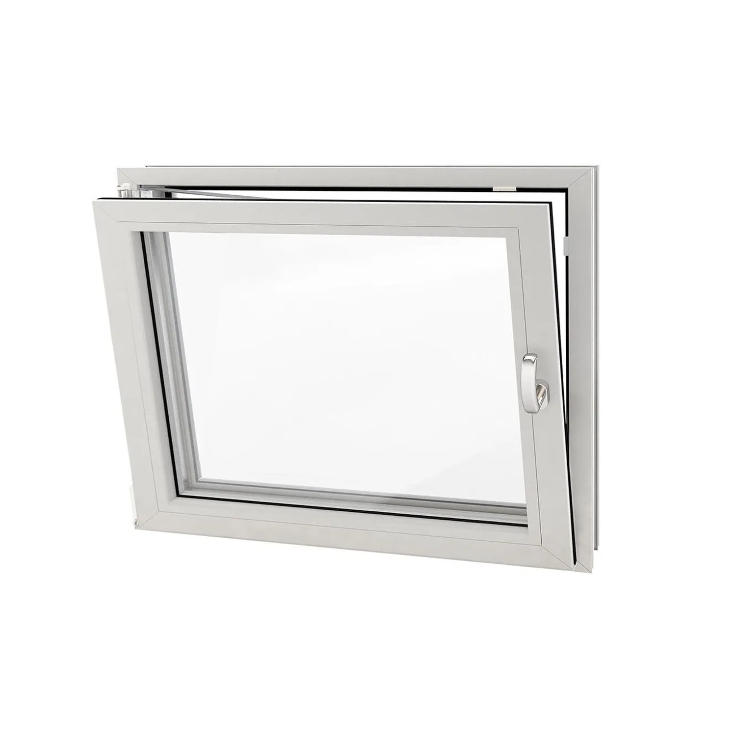 Roro Fenster Eco Kunststoff-Profil Weiß 60 cm x 40 cm DIN L günstig online kaufen