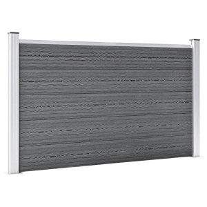 vidaXL Gartenzaun WPC 353x106 cm Grau 3053247