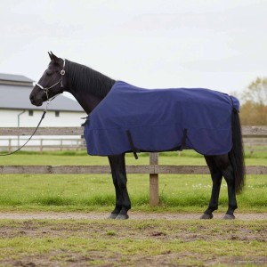 Marineblaue vidaXL Pferdedecke aus Polyester für optimalen Komfort und Schutz.