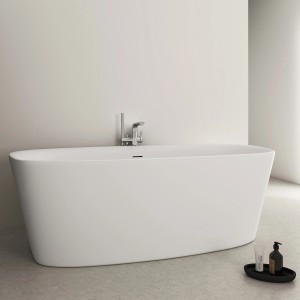 Freistehende, ovale Ideal Standard Badewanne Dea, 180x80 cm, in Weiß. Inklusive Armatur.