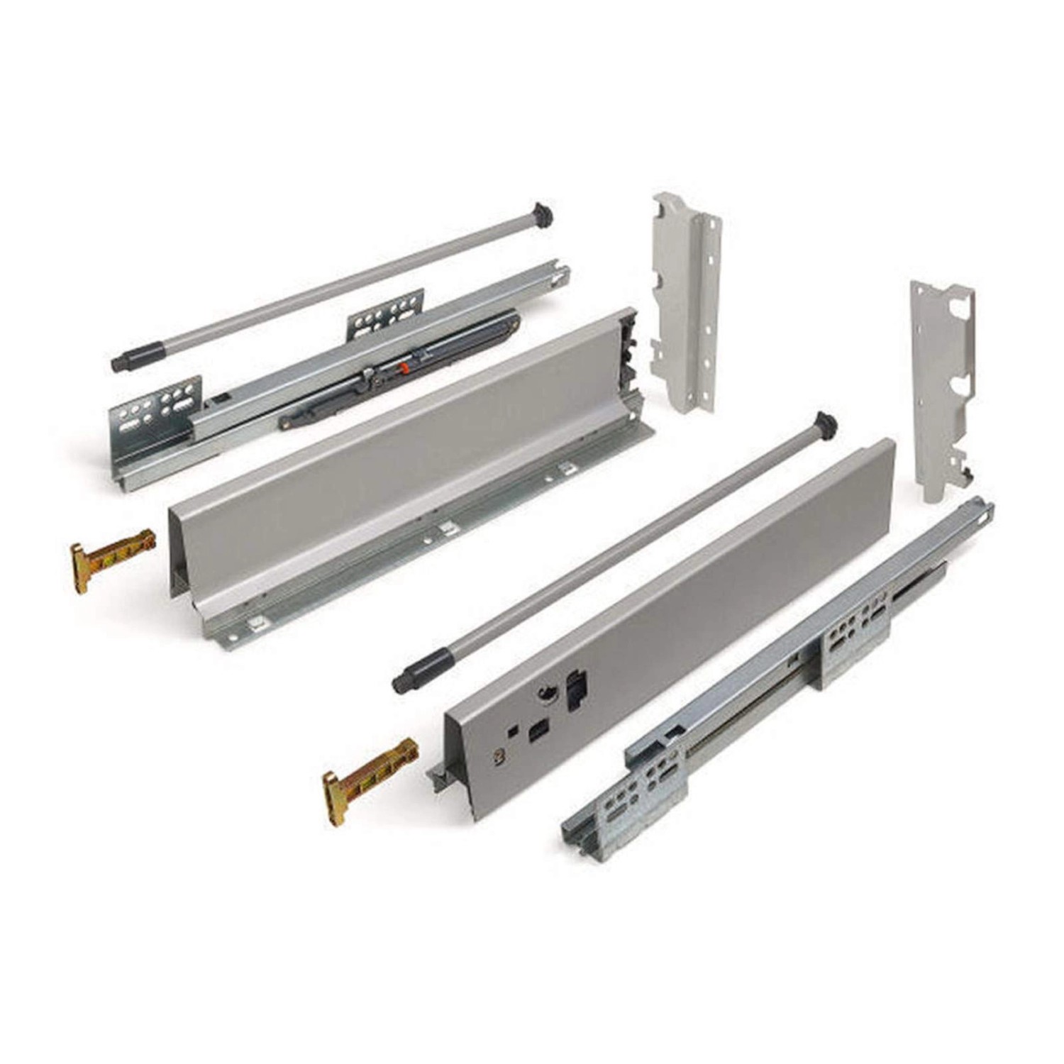 SOTECH Schubladensystem Modern Box Zargenhöhe 199 mm Nennlänge 350 mm Soft Close Grau