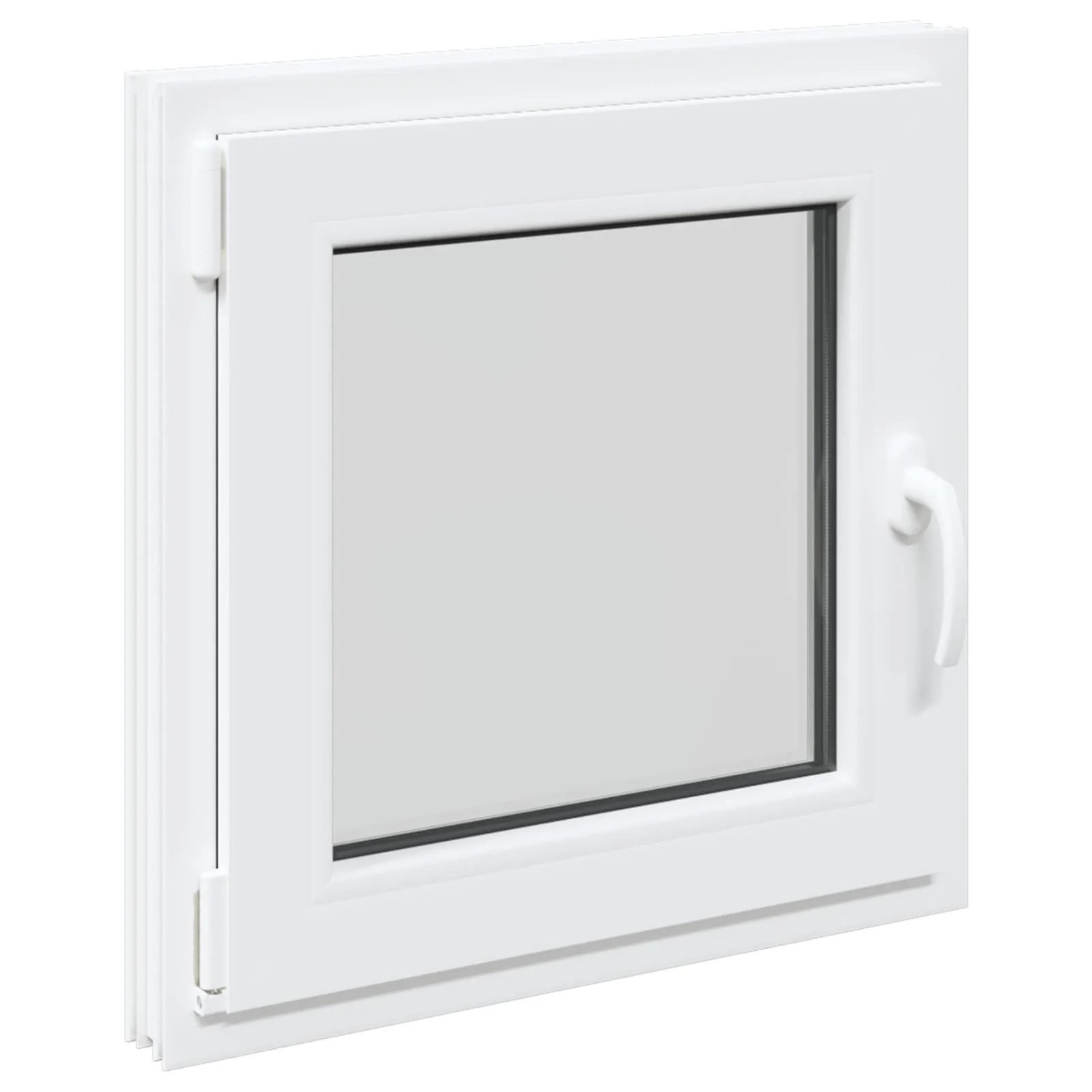 vidaXL Kellerfenster RISOR Weiß 50 x 50 cm PVC und Glas 42047227