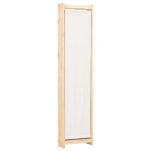 VidaXL Raumteiler, 4-teilig, cremeweiß, Stoff, 160x170x4 cm. Trennwand für Wohnraum und Schlafzimmer.