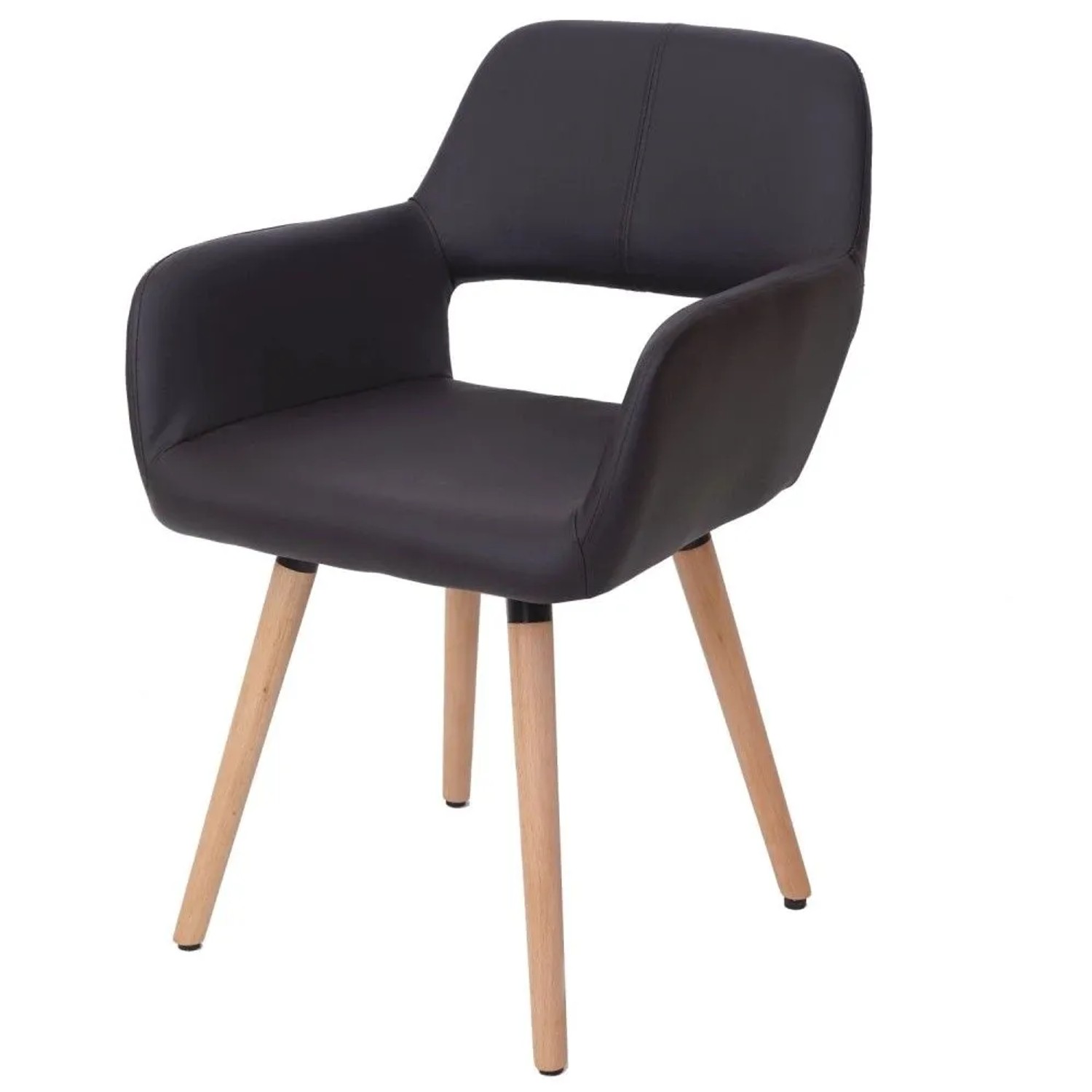MCW Esszimmerstuhl A50 II Kunstleder Braun Helle Beine