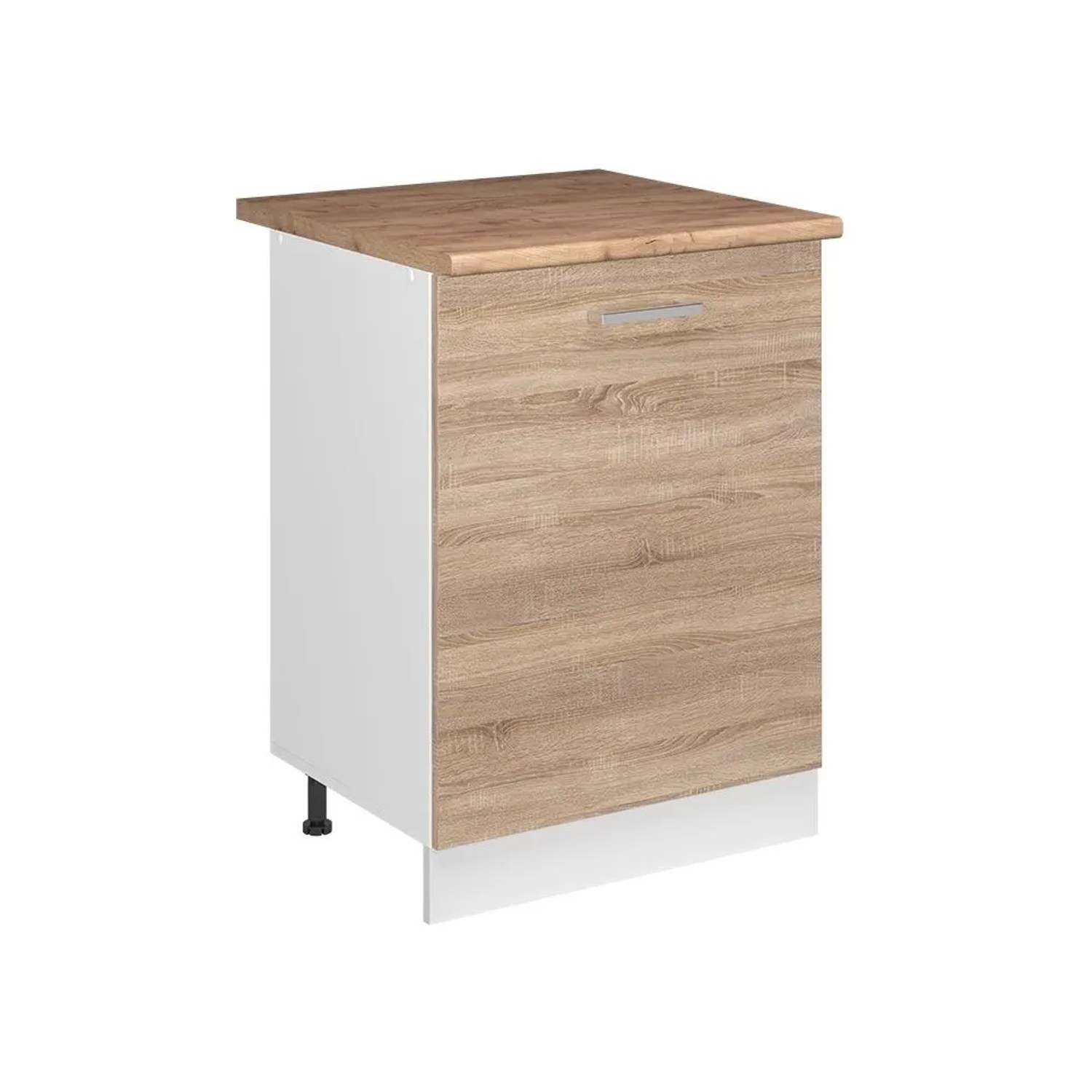 Vicco Küchenunterschrank R-Line Sonoma/Weiß 60 x 82 mit 1 Tür Arbeitsplatte Goldkraft Eiche Art Nr 72140